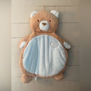 BESTEVER Bear Baby Mat Mary Meyer Blue Brown Soft Plush Floor Tummy Time Lovey